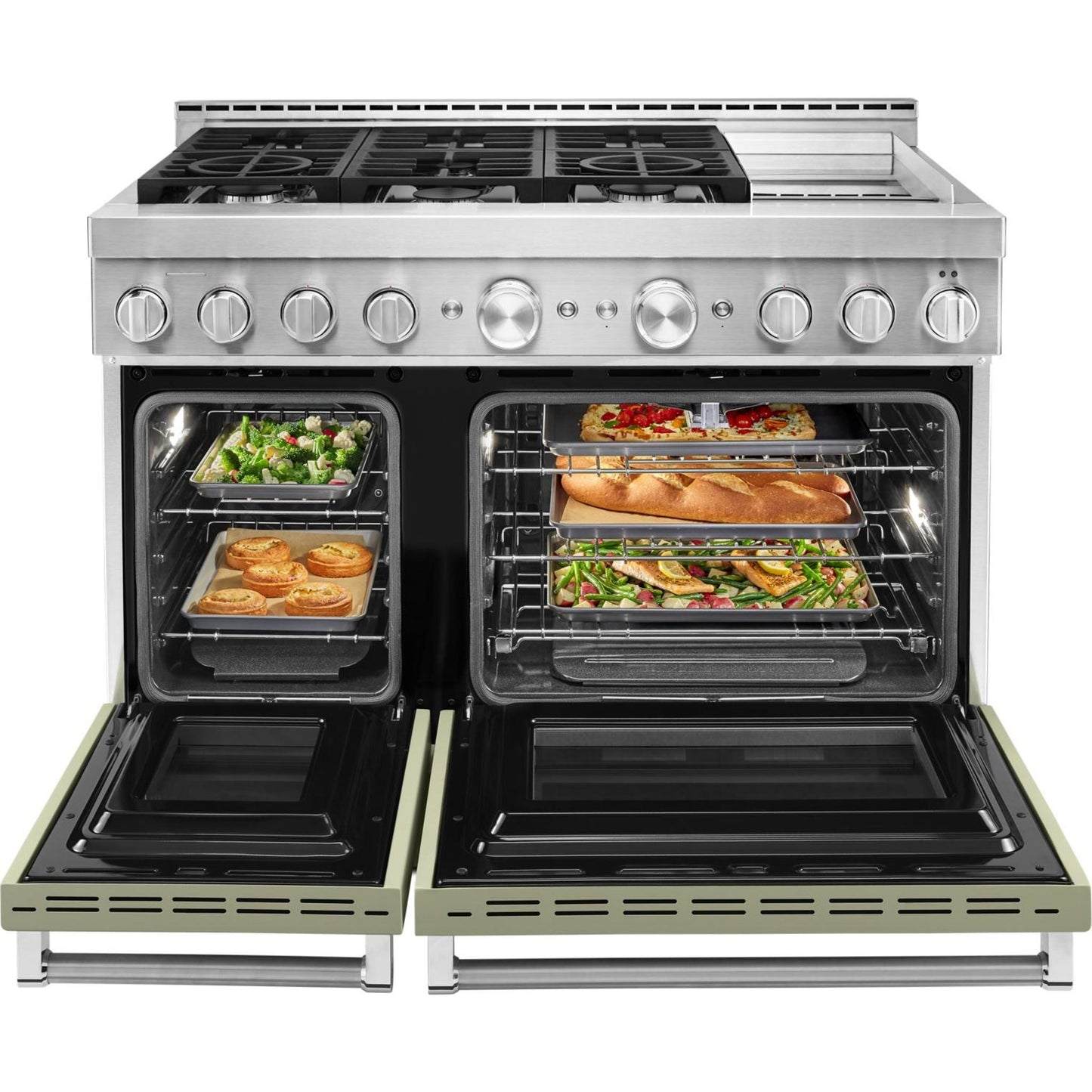 KitchenAid Gas Range (KFGC558JAV) - Avocado Cream
