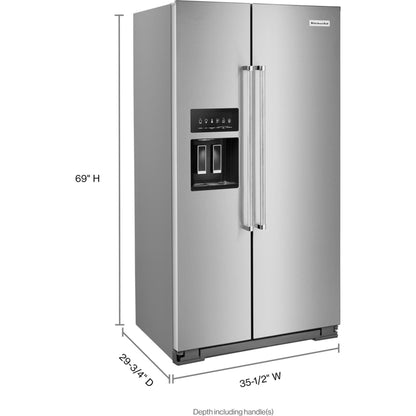 KitchenAid Counter Depth Fridge (KRSC700HPS) - Stainless Steel