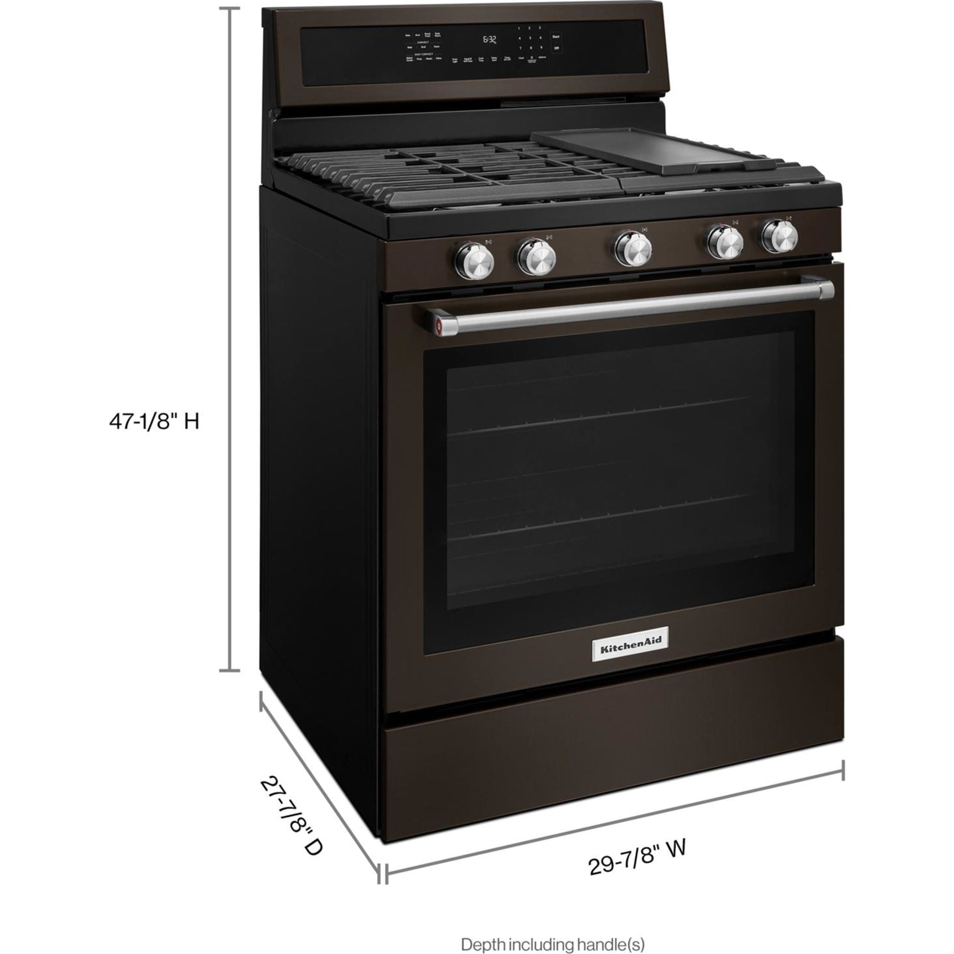 KitchenAid Gas Range (KFGG500EBS) - Black Stainless Steel