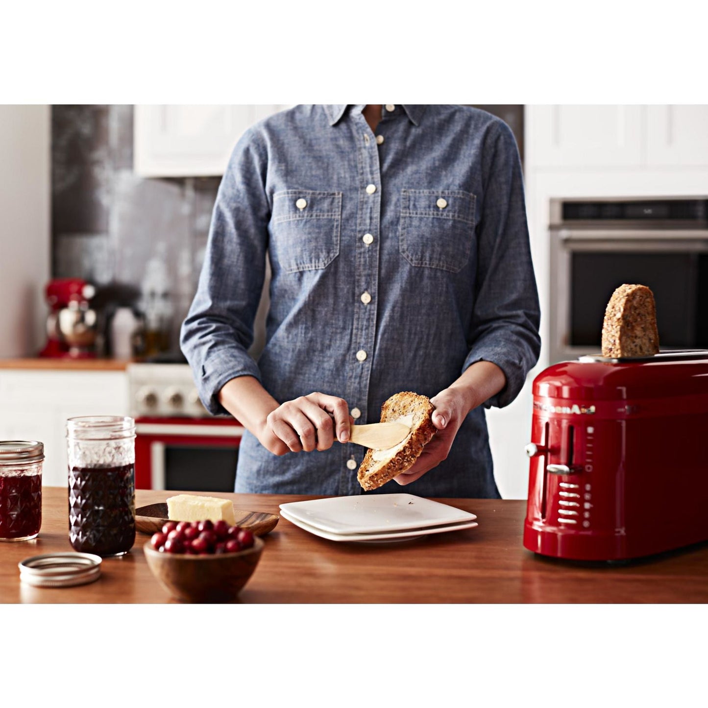 KitchenAid Dual Fuel Range (KFDC506JPA) - Passion Red