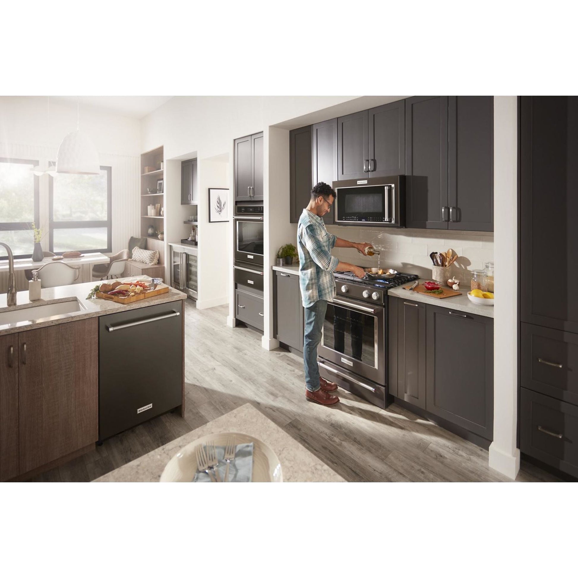 KitchenAid Gas Range (KSGG700EBS) - Black Stainless Steel