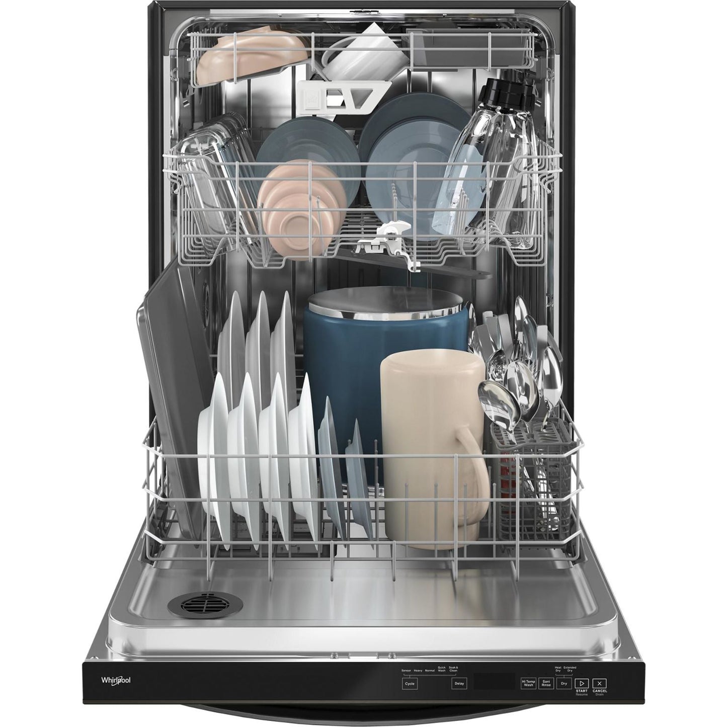 Whirlpool Dishwasher (WDT970SAKV) - BLACK STAINLESS