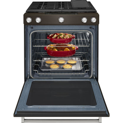 KitchenAid Gas Range (KSGG700EBS) - Black Stainless Steel