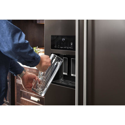 KitchenAid Side x Side Fridge (KRSF705HBS) - Black Stainless
