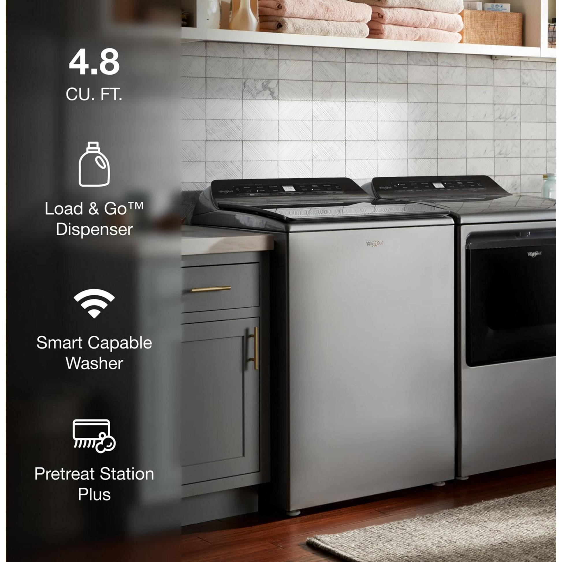 Whirlpool Top Load Washer (WTW6120HC) - Chrome Shadow
