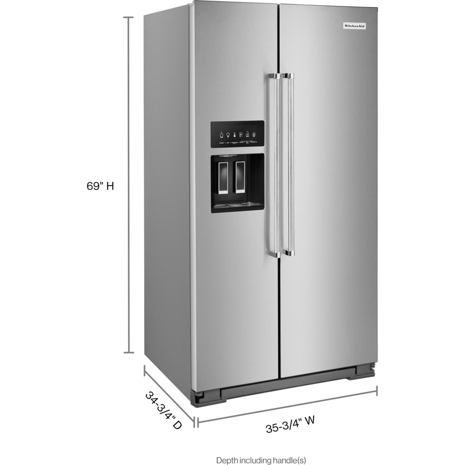 KitchenAid Side x Side Fridge (KRSF705HPS) - Stainless Steel