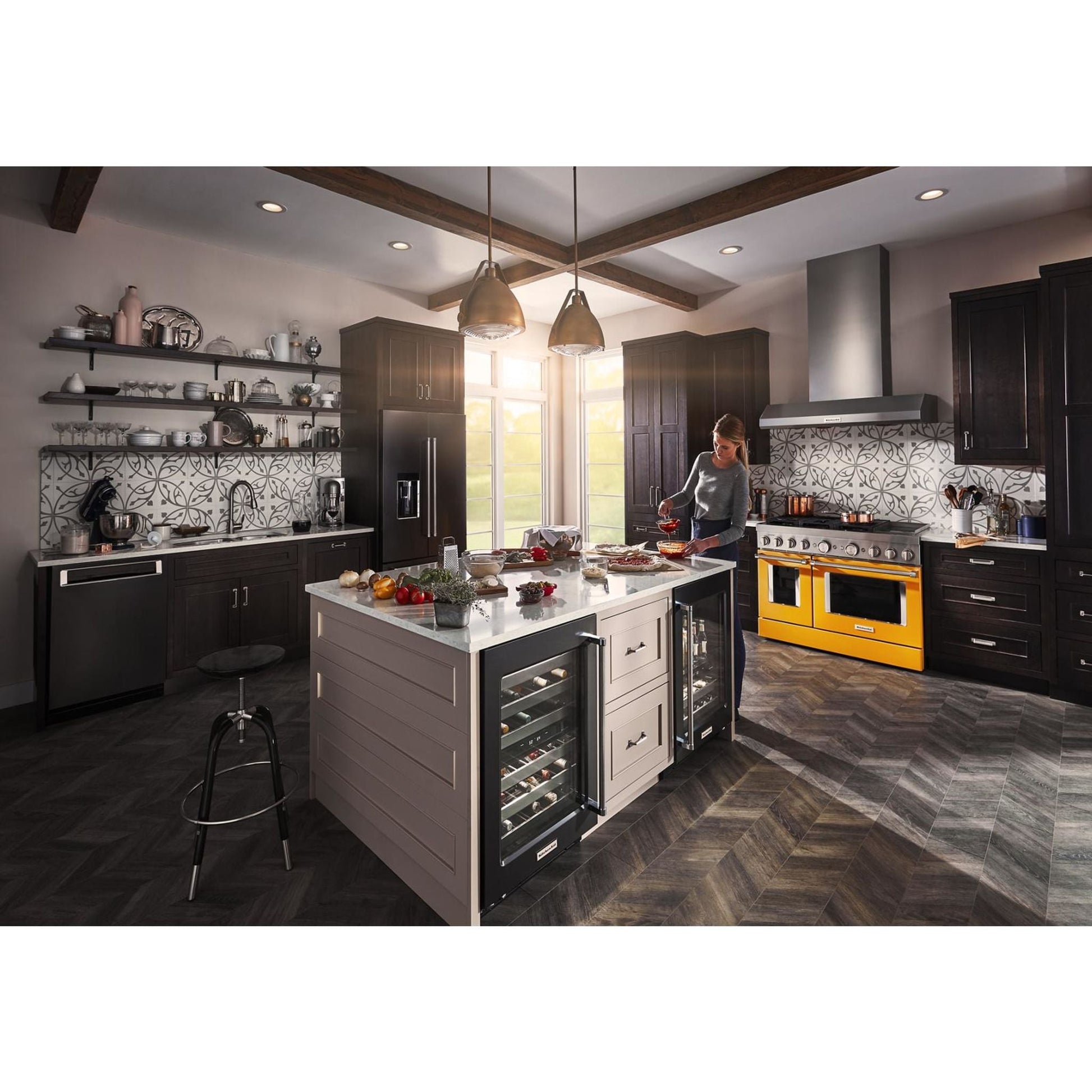 KitchenAid French Door Fridge (KRFC704FBS) - Black Stainless