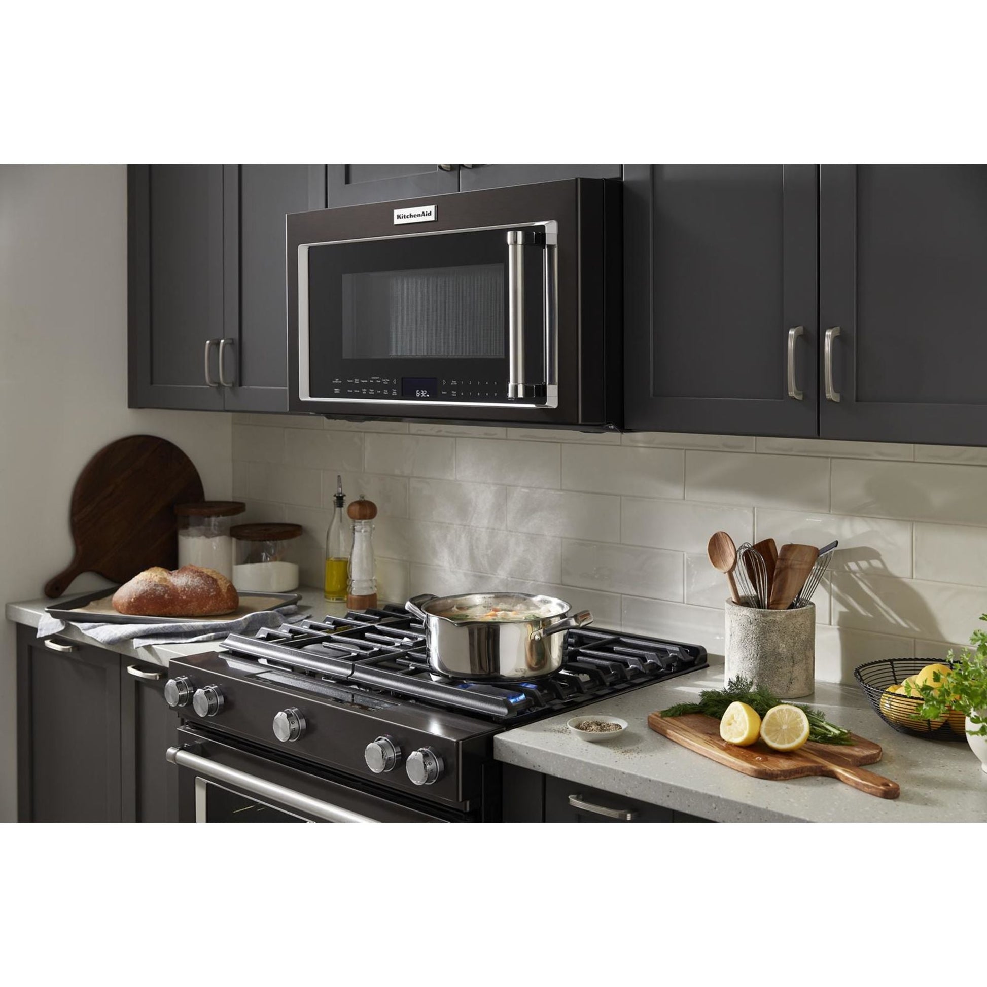 KitchenAid Gas Range (KSGG700EBS) - Black Stainless Steel