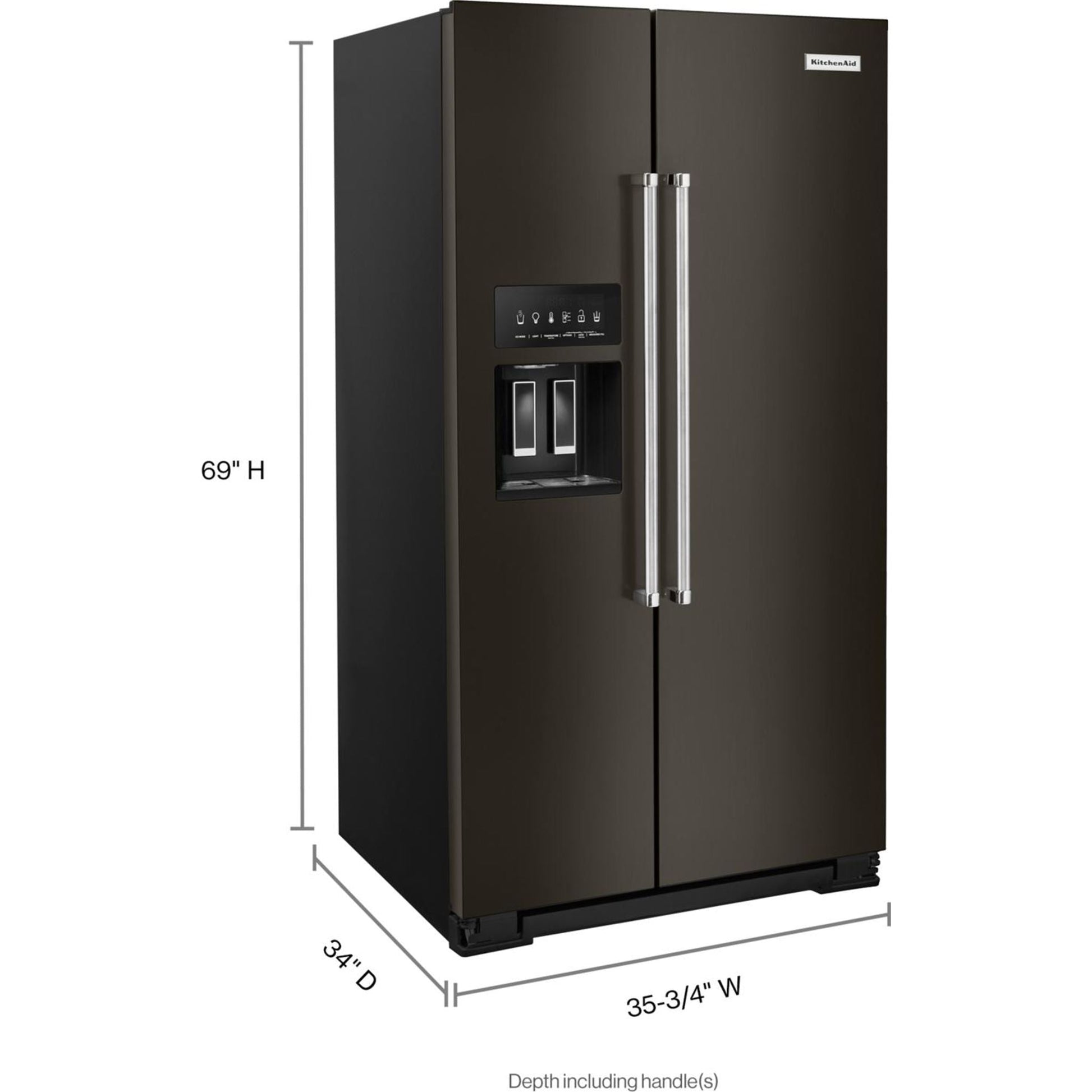KitchenAid Side x Side Fridge (KRSF705HBS) - Black Stainless