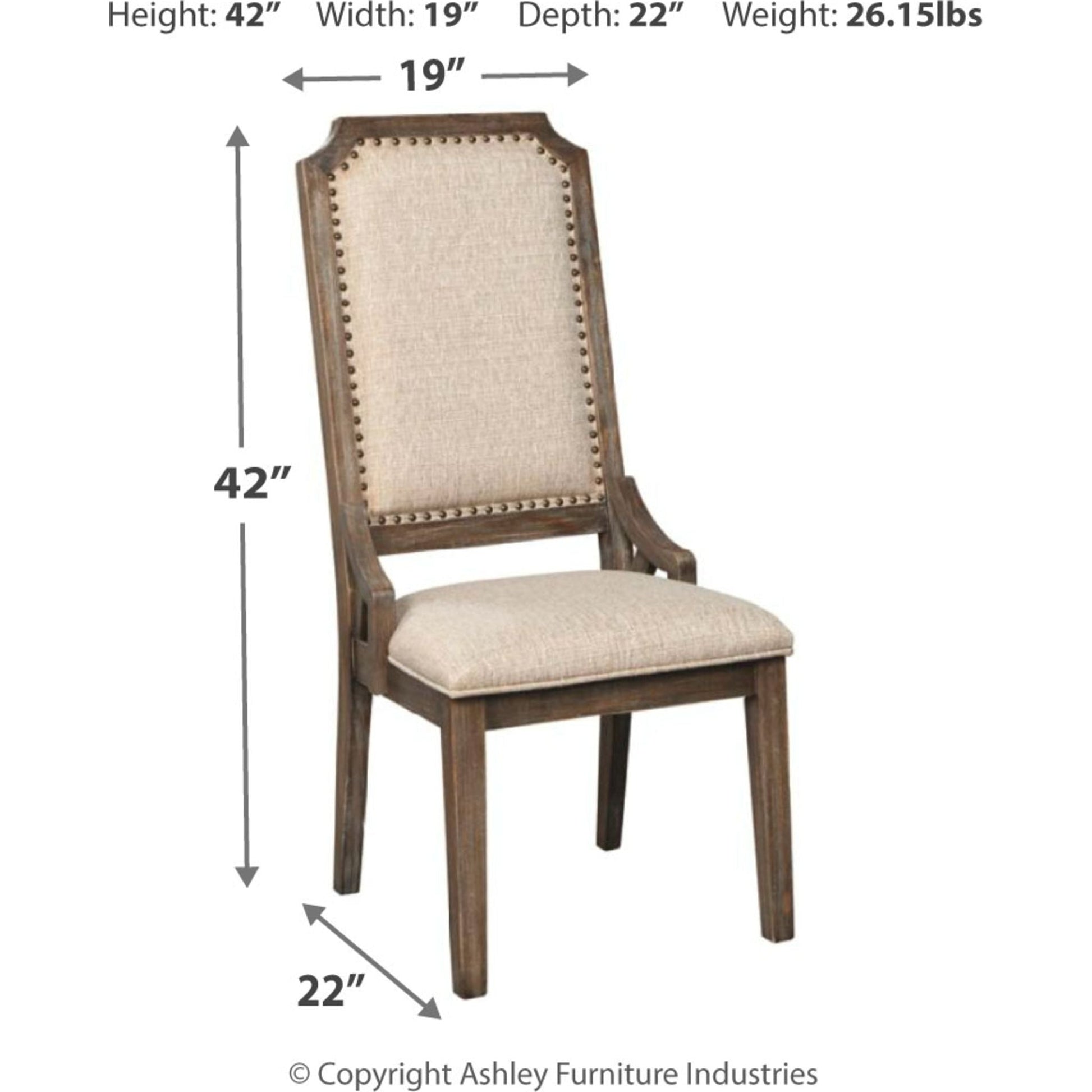 Wyndahl Side Chair - Rustic Brown - (D813-02)