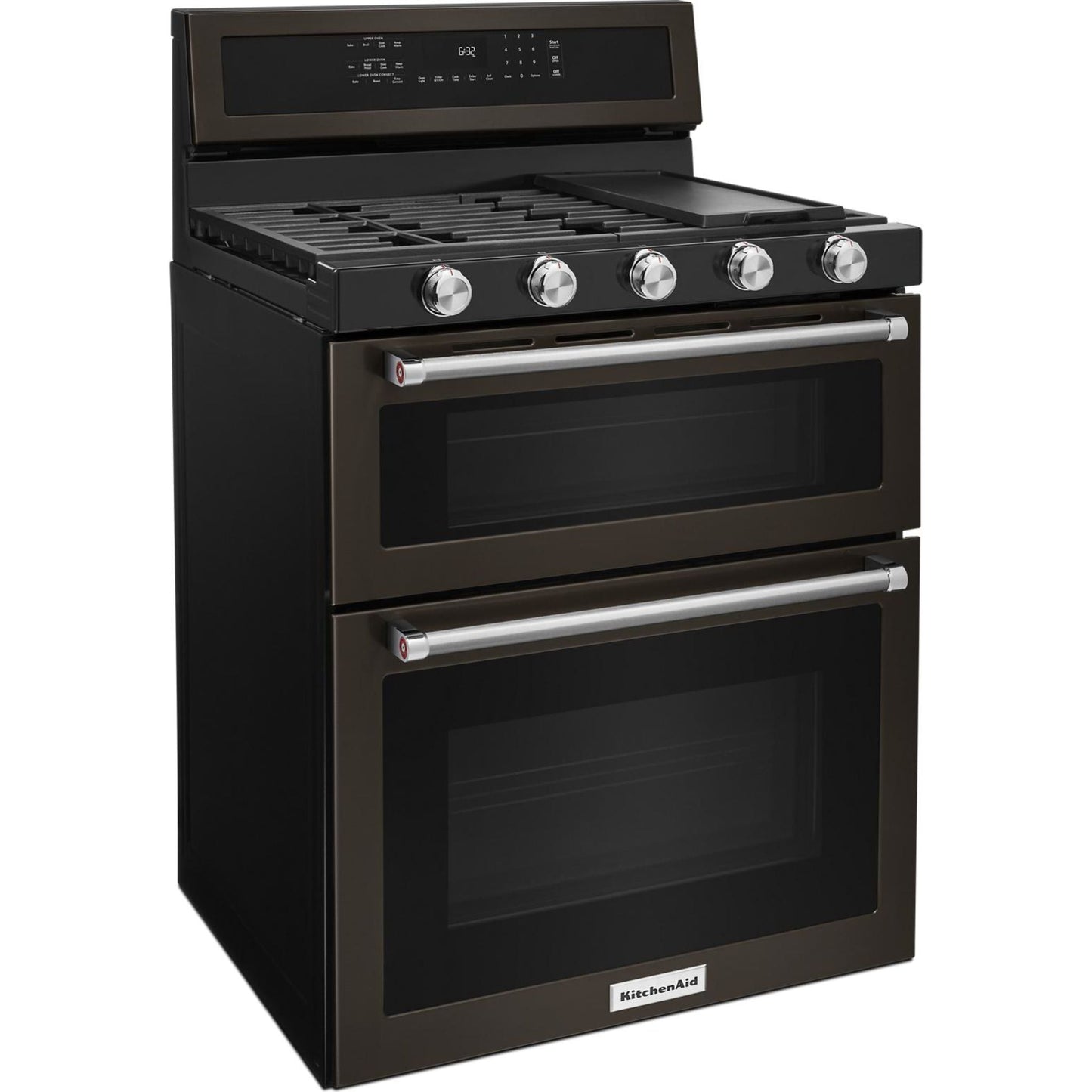KitchenAid Double Oven Range (KFGD500EBS) - Black Stainless Steel