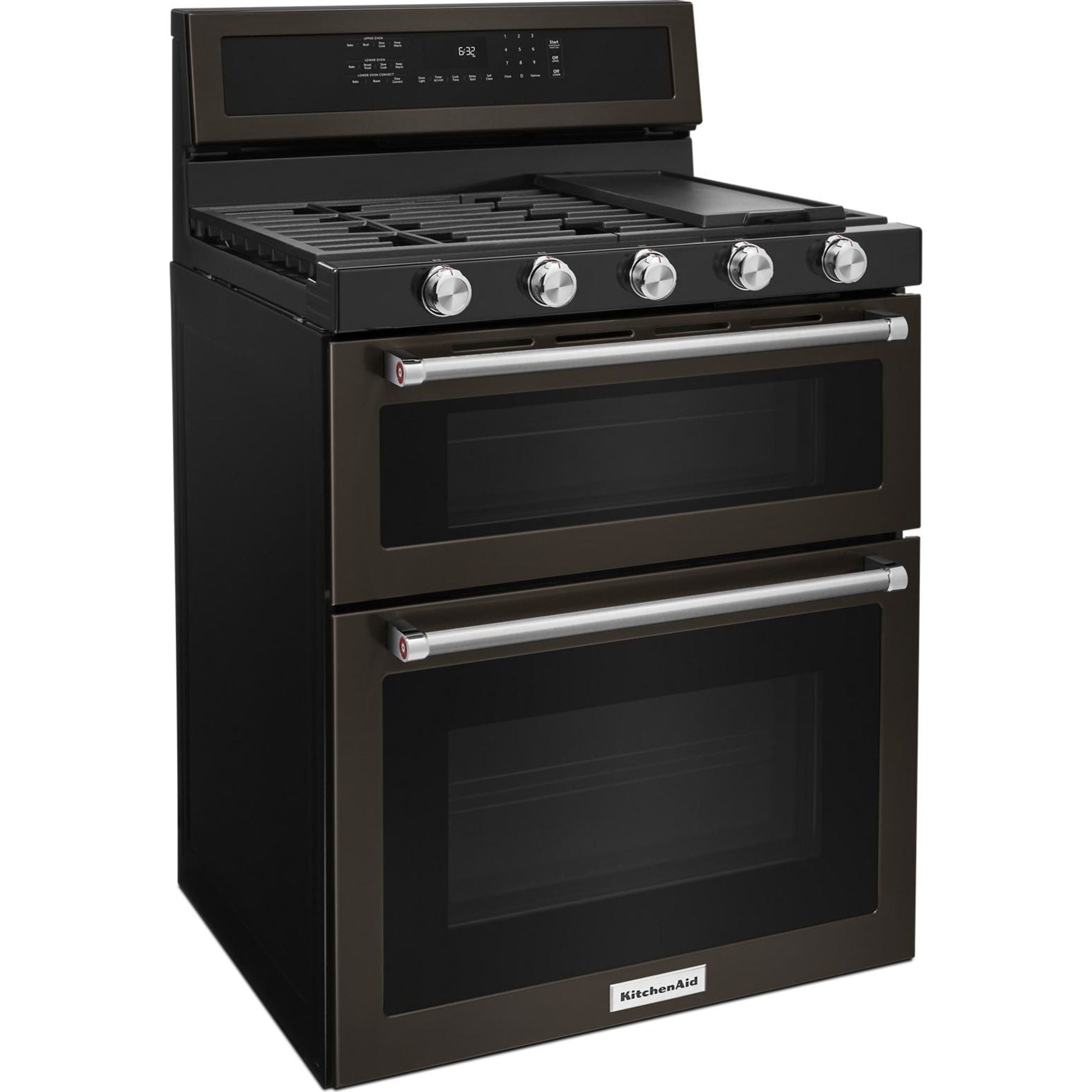 KitchenAid Double Oven Range (KFGD500EBS) - Black Stainless Steel