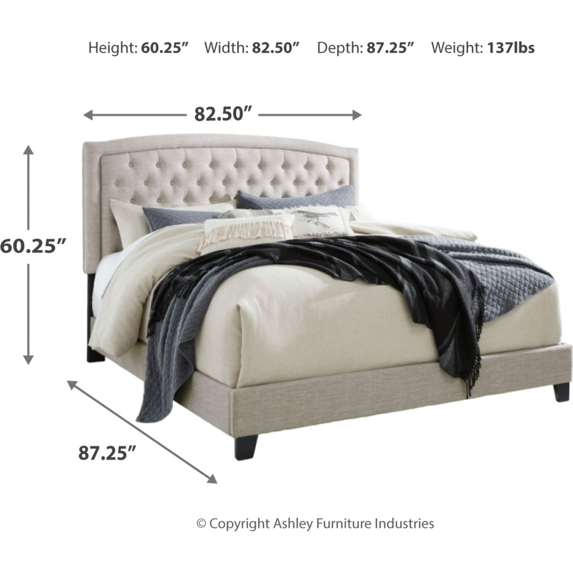 Jerary King Bed - Gray