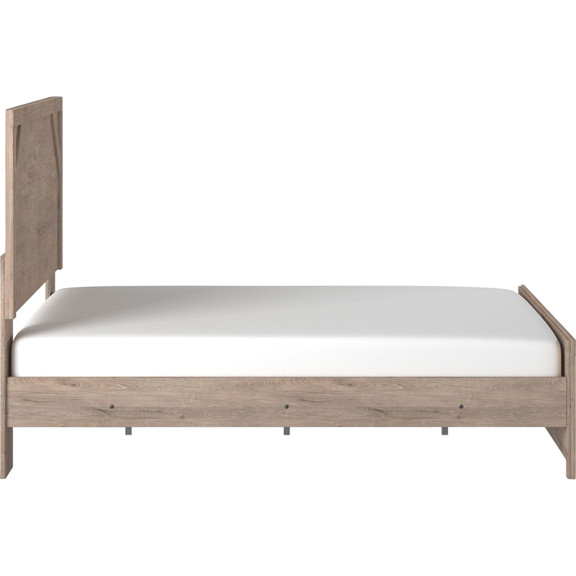Senniberg 3 Piece Queen Panel Bed - Light Brown/White