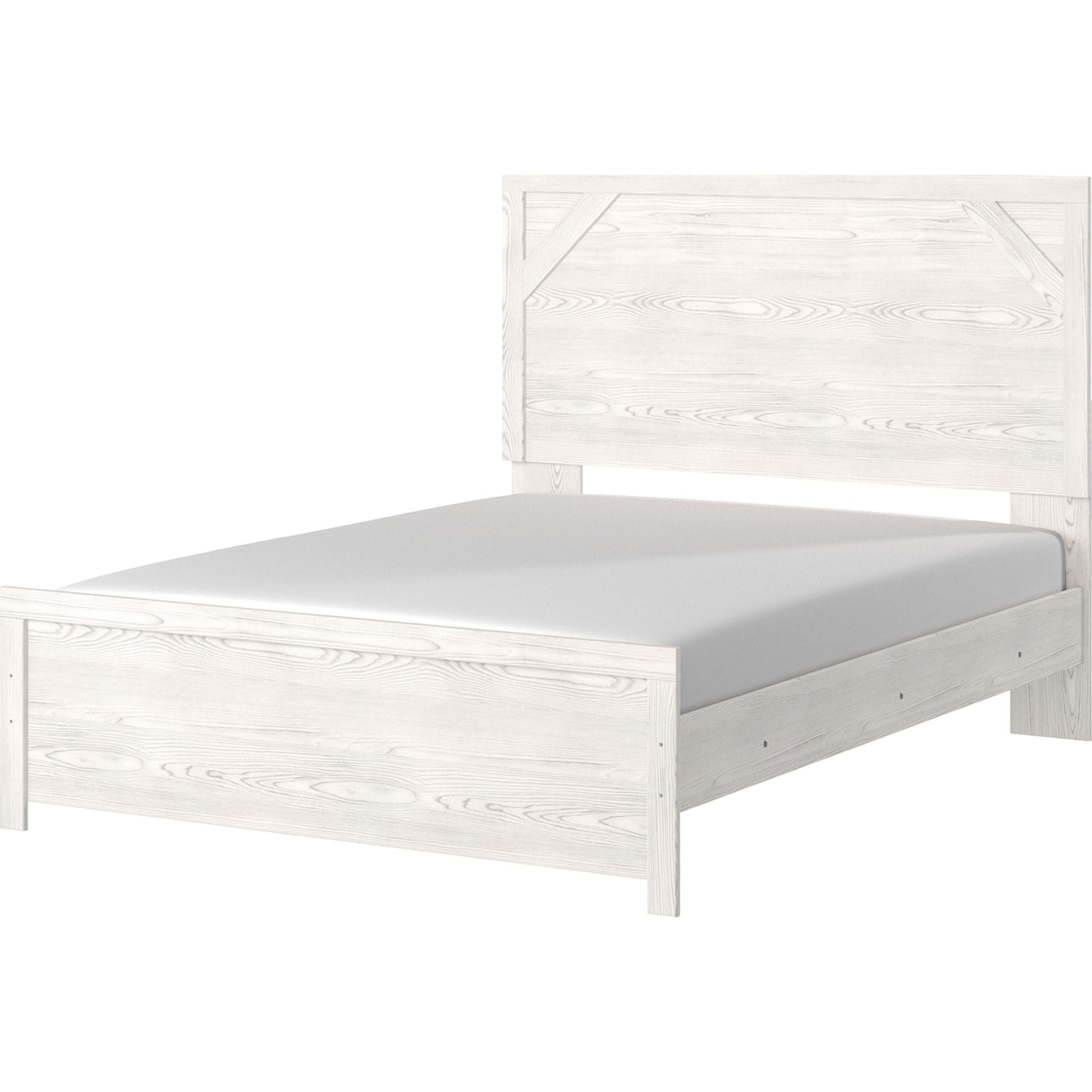 Gerridan 3 Piece Queen Panel Bed - White/Gray