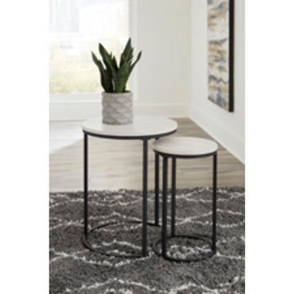 Briarsboro Accent Table (Set of 2) - White/Black