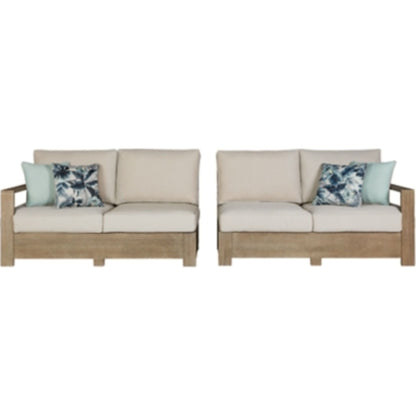 Outdoor Silo Point RAF and LAF Loveseat Brown