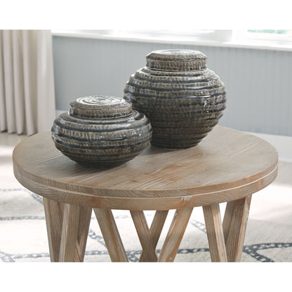 Glasslore End Table - Light Grayish Brown