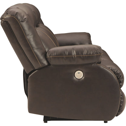 Denoron Power Reclining Sofa - Chocolate