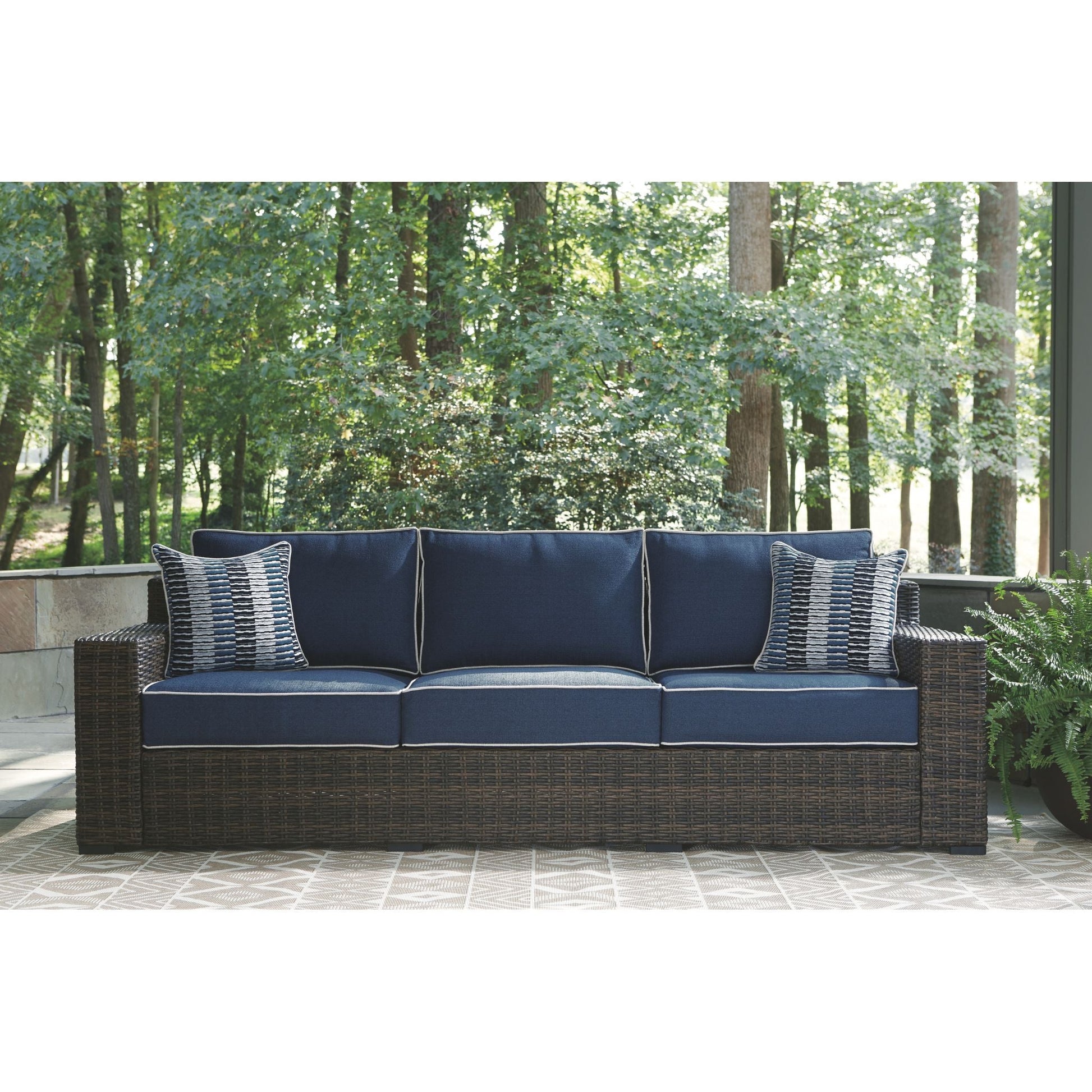 Outdoor Grasson Lane 3 Piece Package Brown/Blue