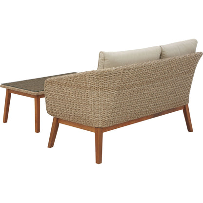 Outdoor Crystal Cave Loveseat Beige
