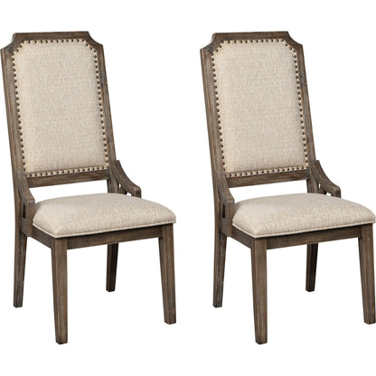 Wyndahl 9 Piece Dining Room - Rustic Brown - (PKG002294)
