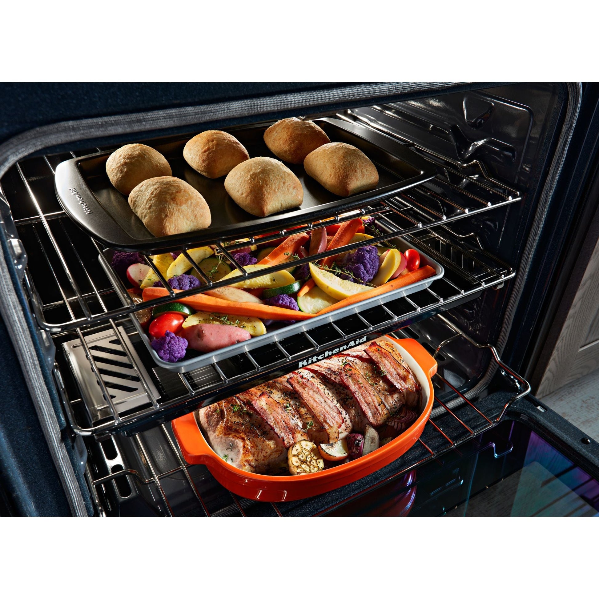 KitchenAid Gas Range (KSGG700EBS) - Black Stainless Steel