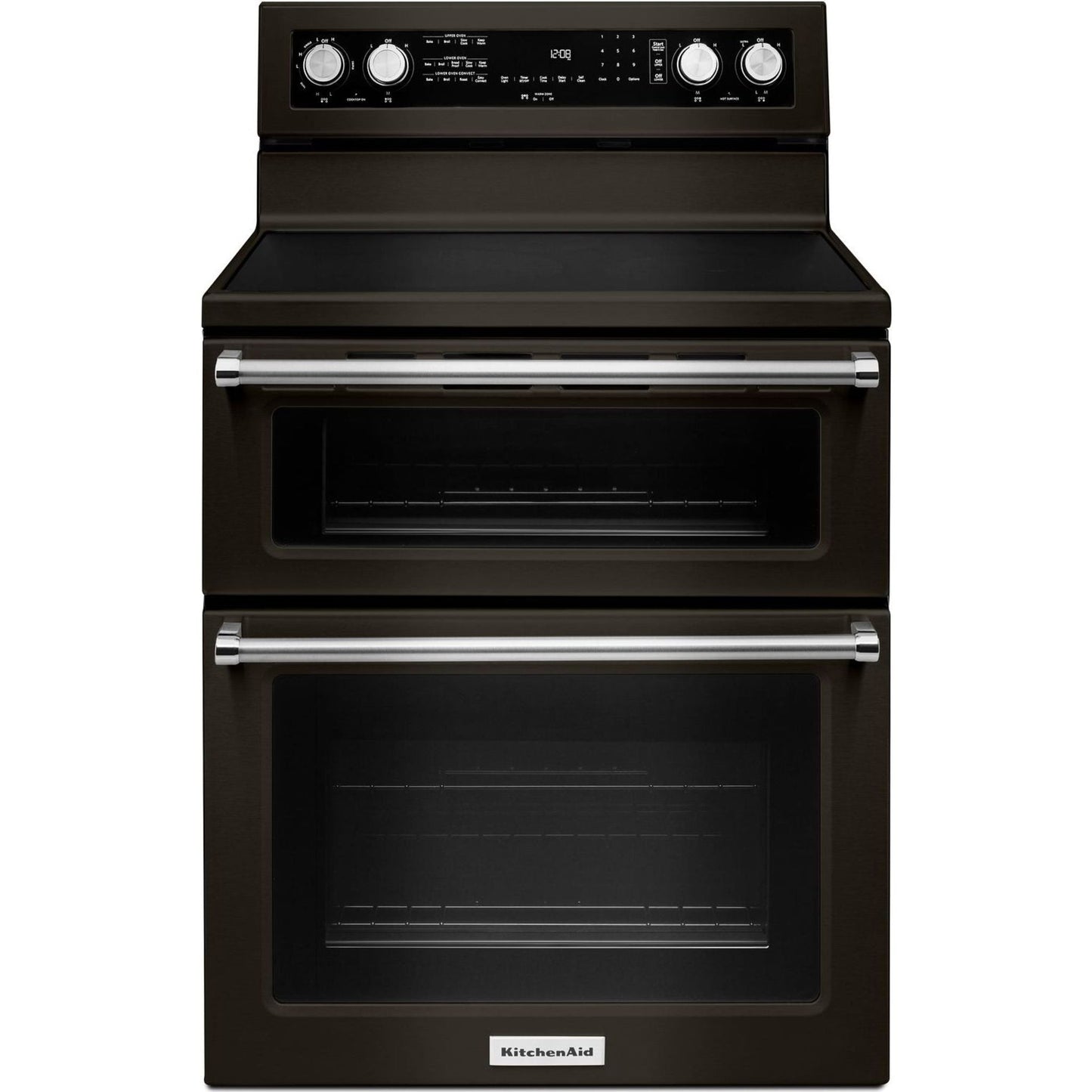KitchenAid Double Oven Range (YKFED500EBS) - Black Stainless Steel