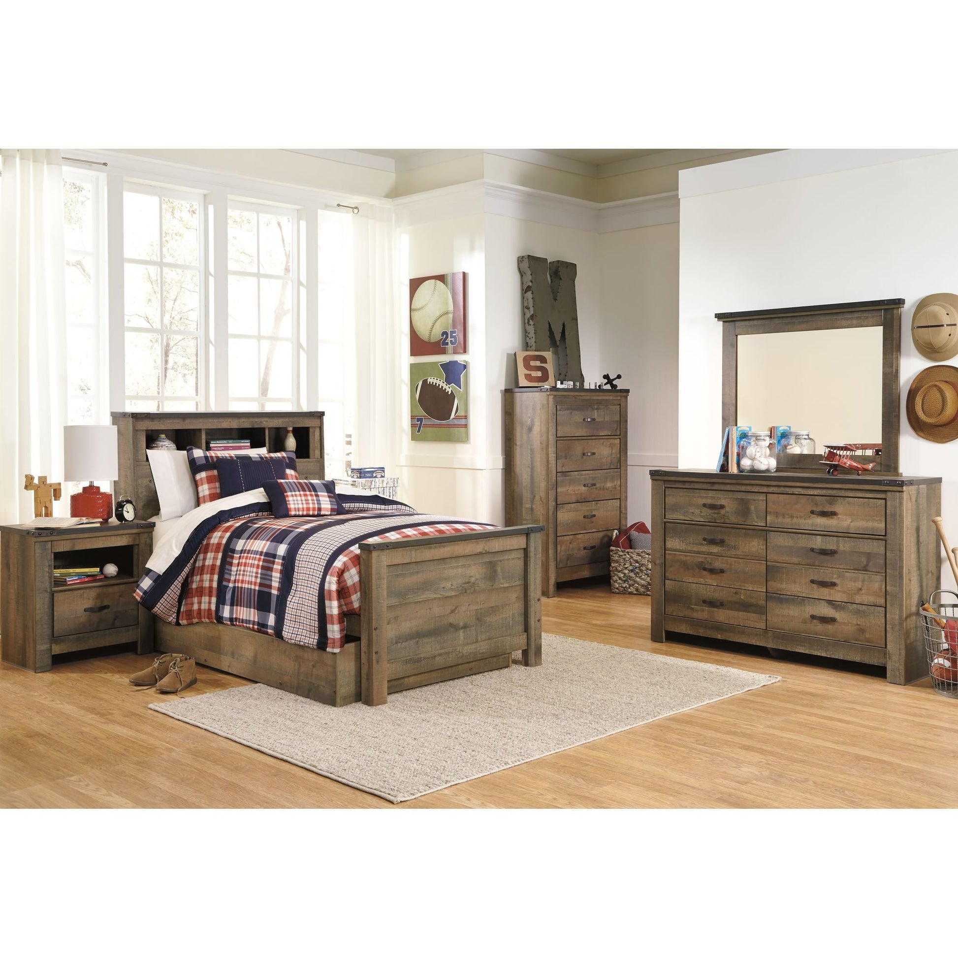 Trinell 5 Piece Twin Bedroom - Brown