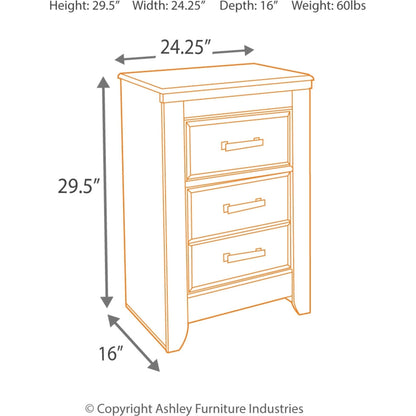 Juararo Nightstand - Dark Brown
