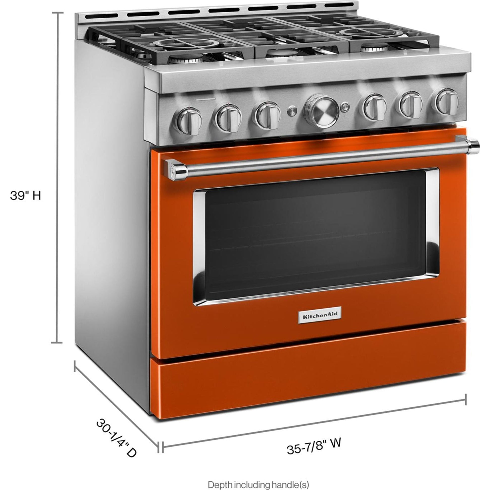 KitchenAid Gas Range (KFGC506JSC) - Scorched Orange