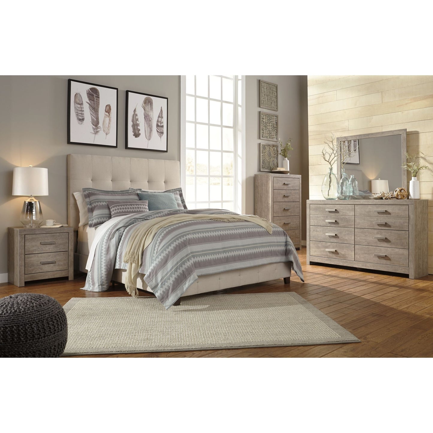 Dolante Upholstered Bed - Beige