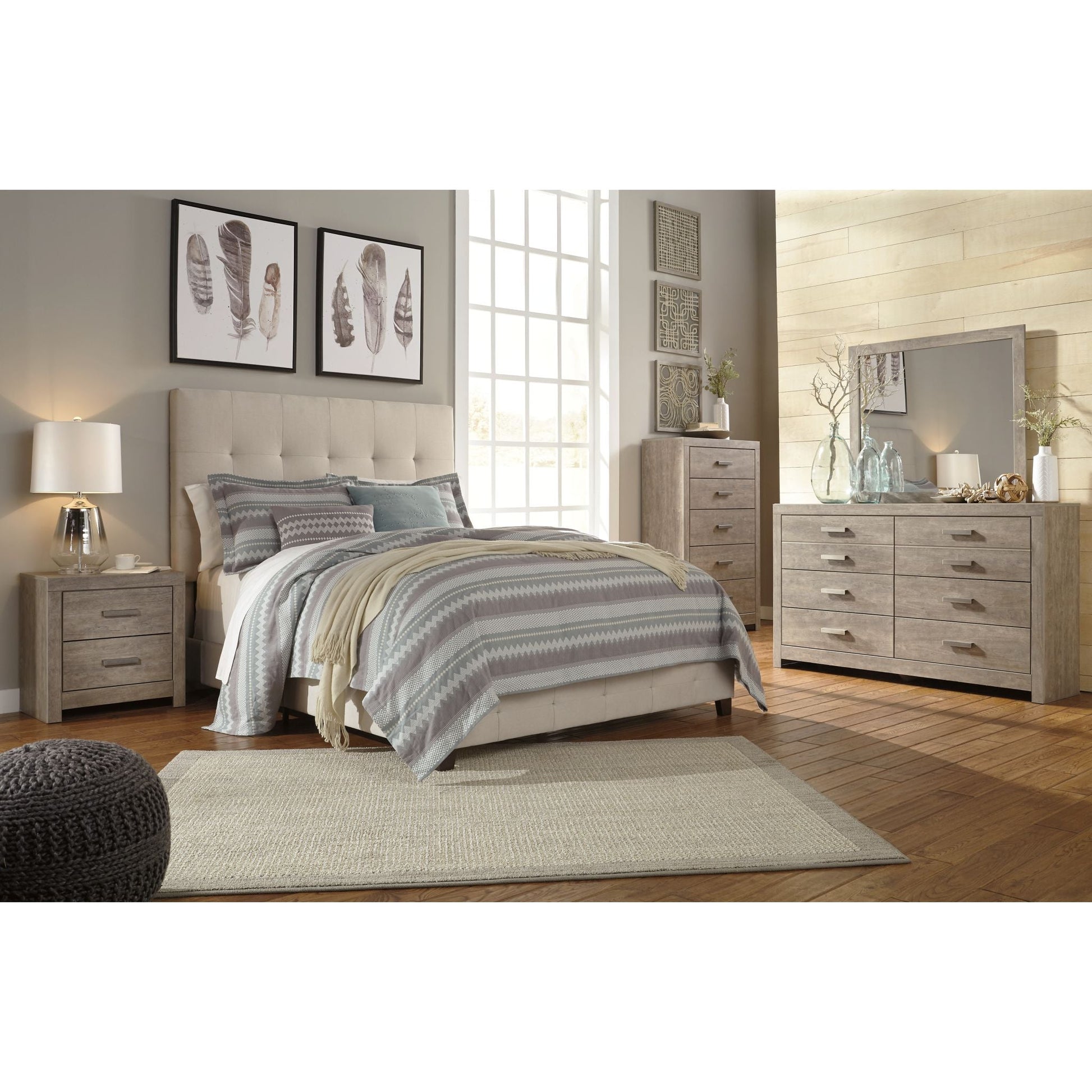 Dolante Upholstered Bed - Beige