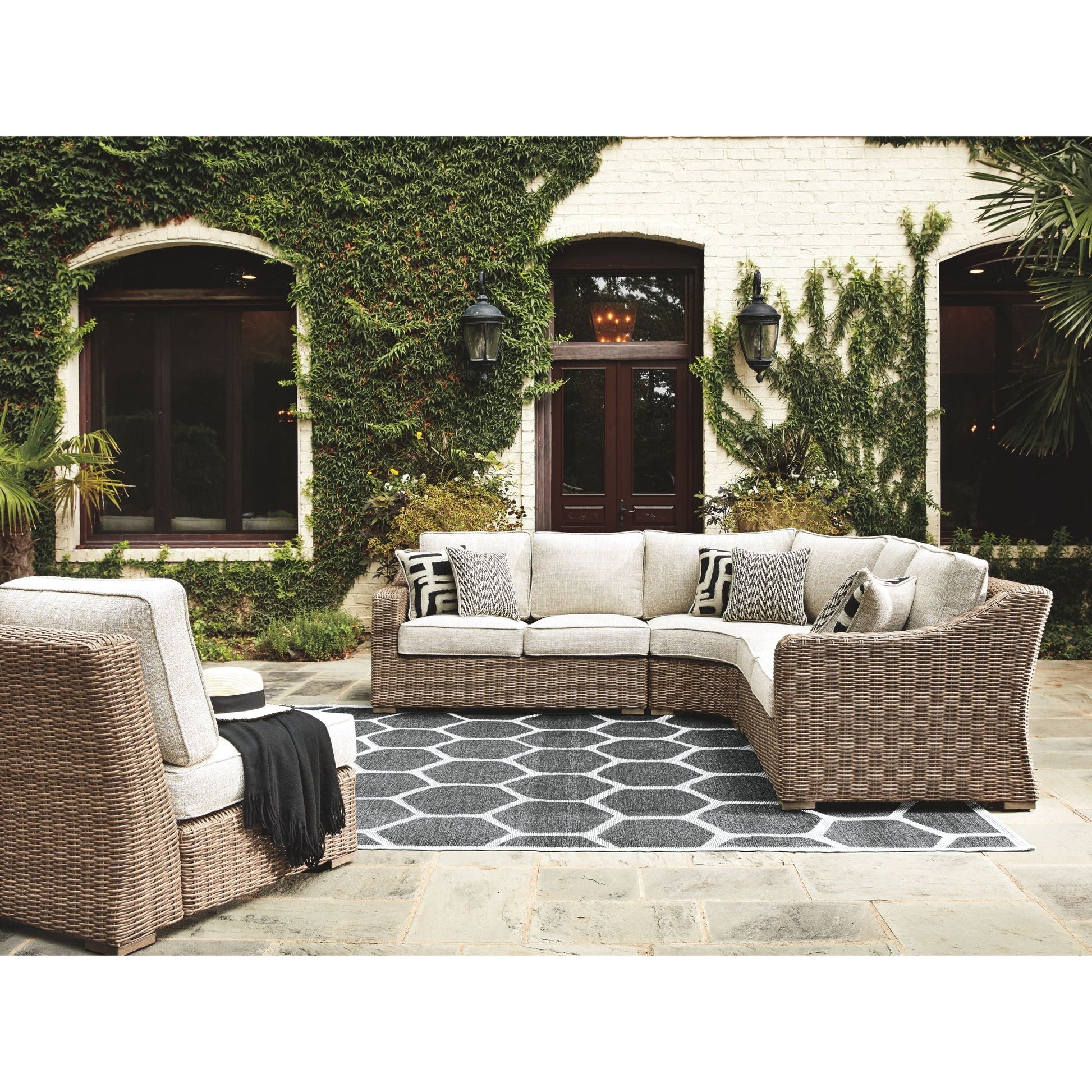 Outdoor Beachcroft Collection 4 Piece Package Beige