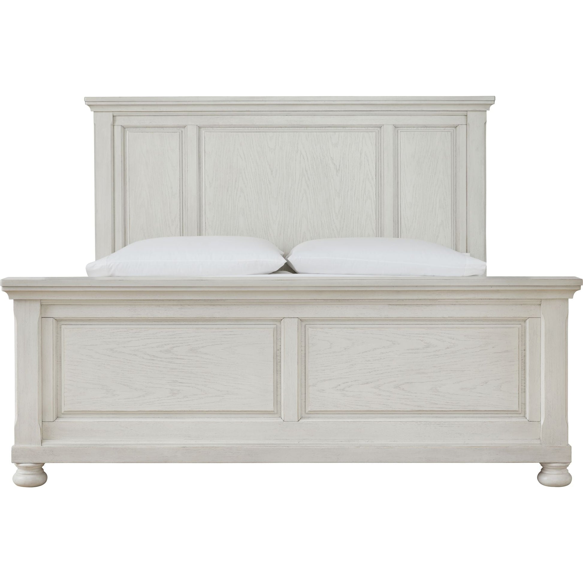 Robbinsdale 5 Piece King Panel Bedroom - Antique White