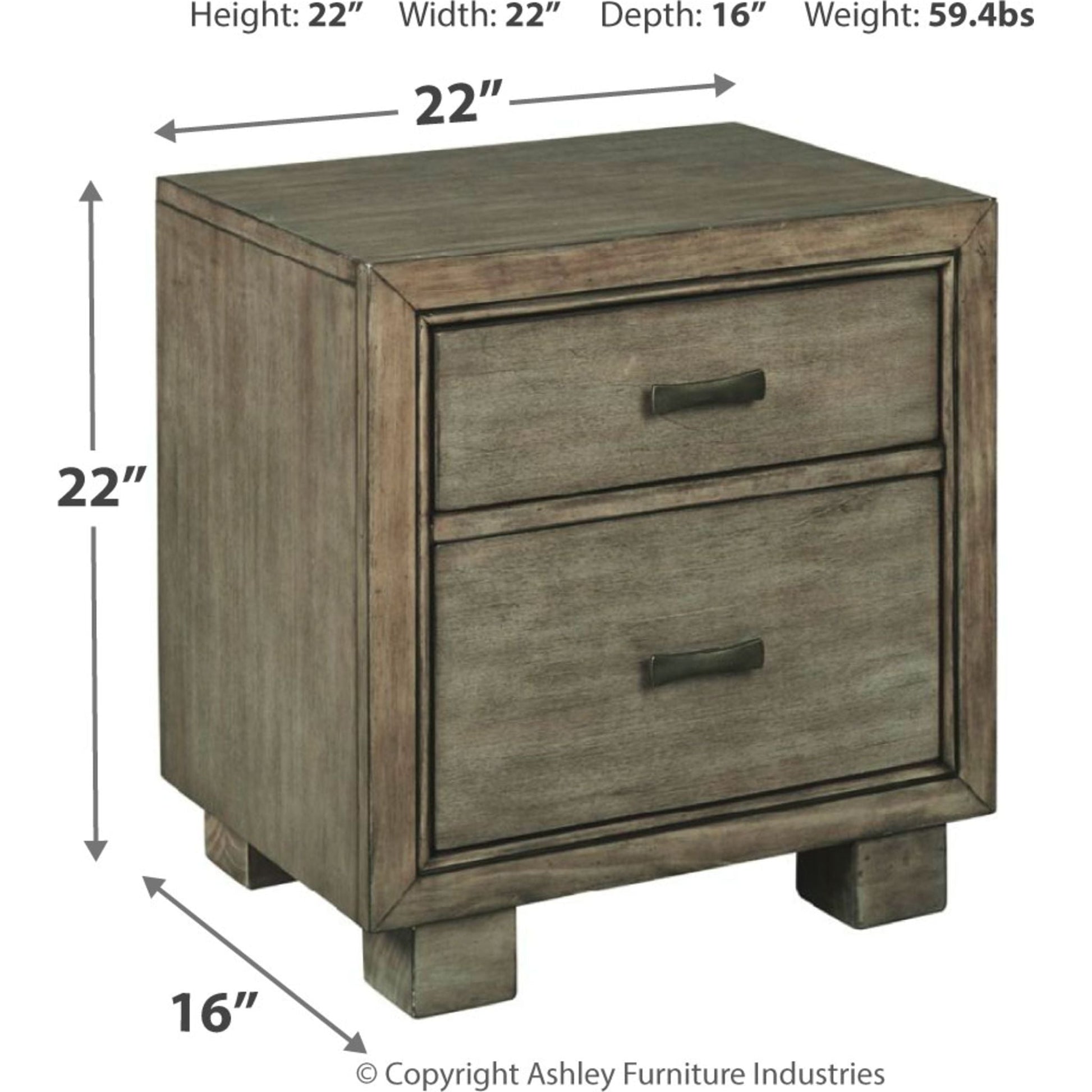 Arnett Nightstand - Gray