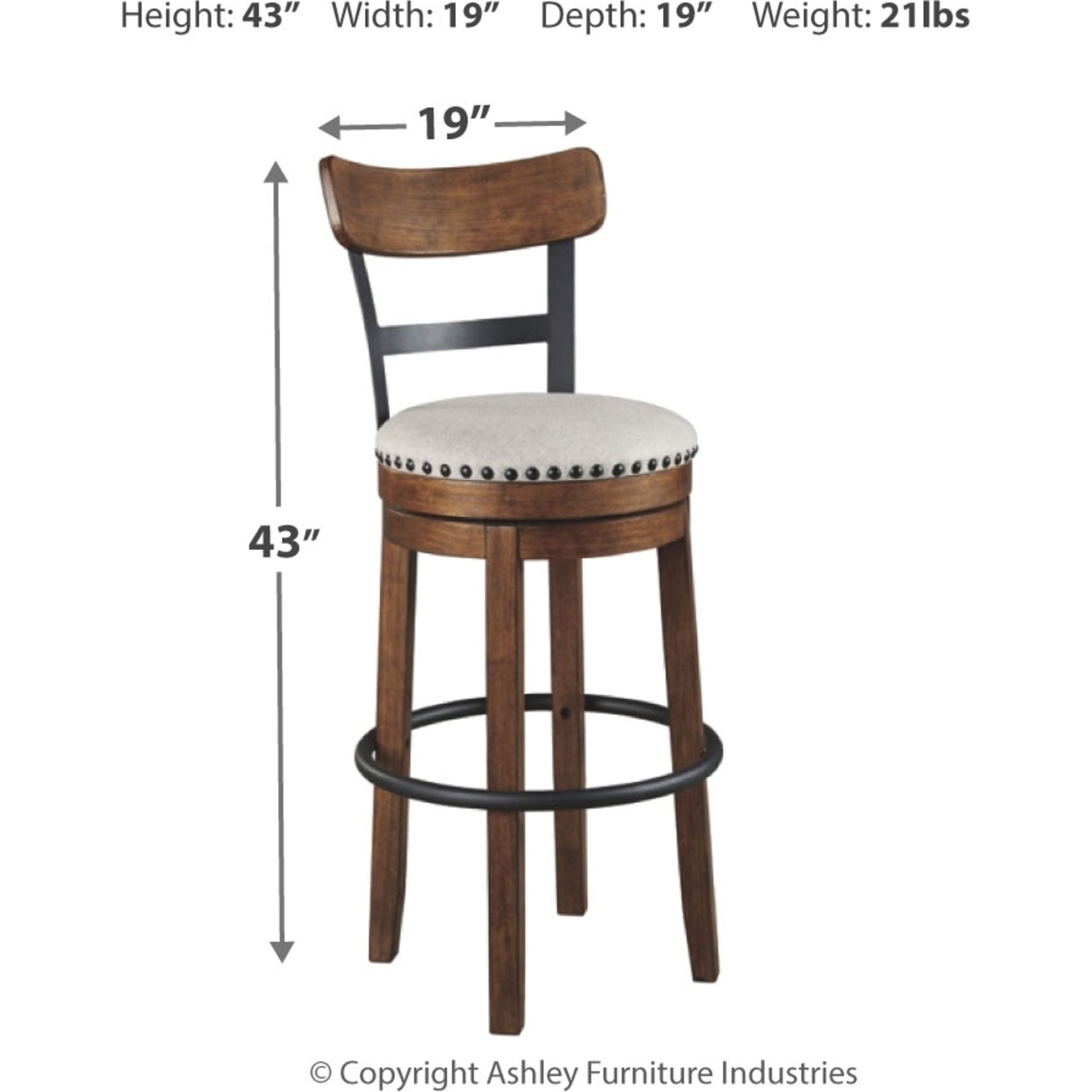 Valebeck Bar Stool - Brown - (D546-430)