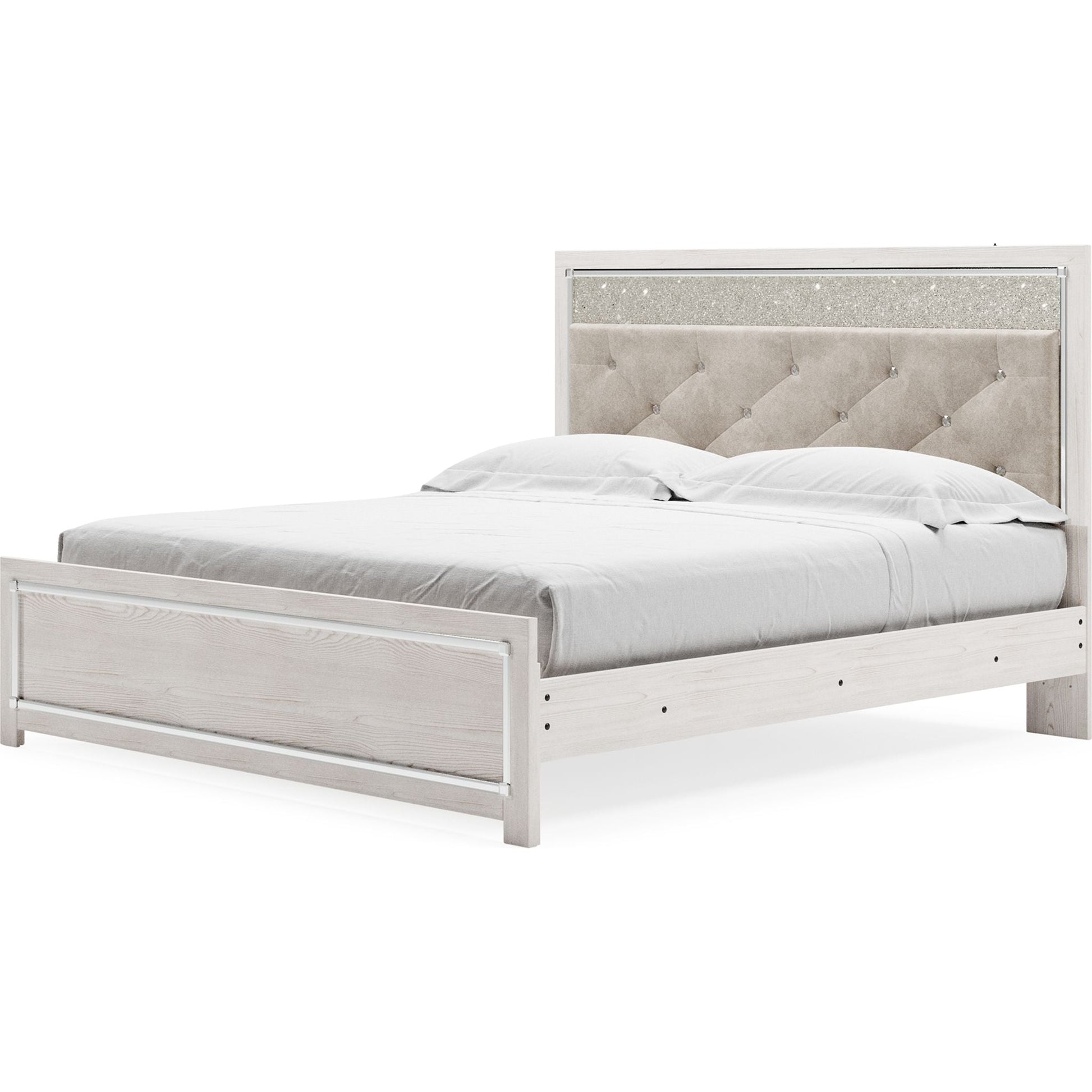 Altyra 3 Piece Panel Bed - White