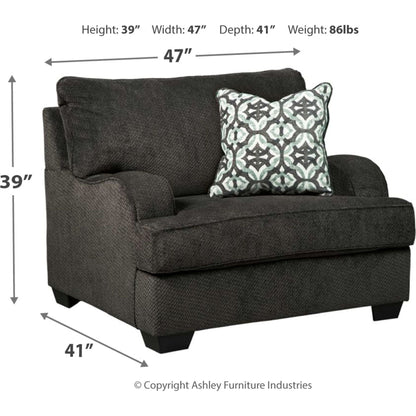 Charenton Chair and a Half - Charcoal