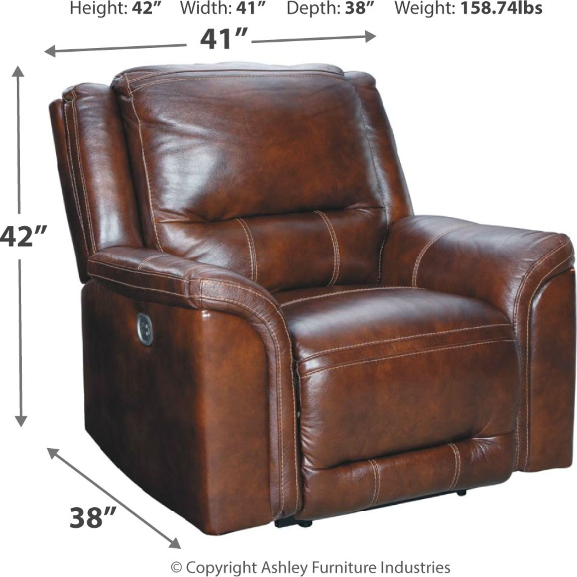 Catanzaro Power Recliner - Mahogany