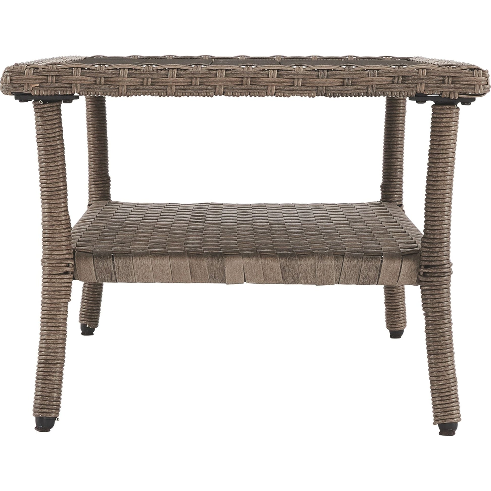 Outdoor Clear Ridge Coffee Table Light Brown