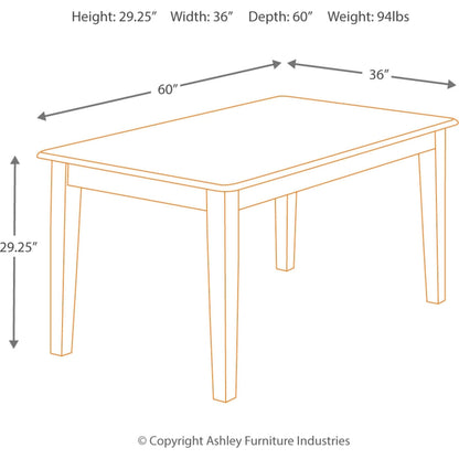 Berringer Table - Rustic Brown - (D199-25)
