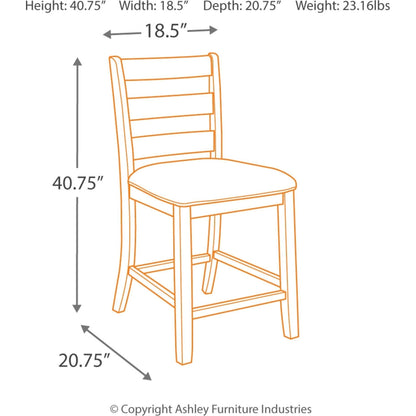 Rokane Bar Stool - Light Brown - (D397-124)