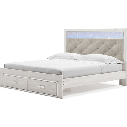 Altyra 3 Piece King Platform Bed - White