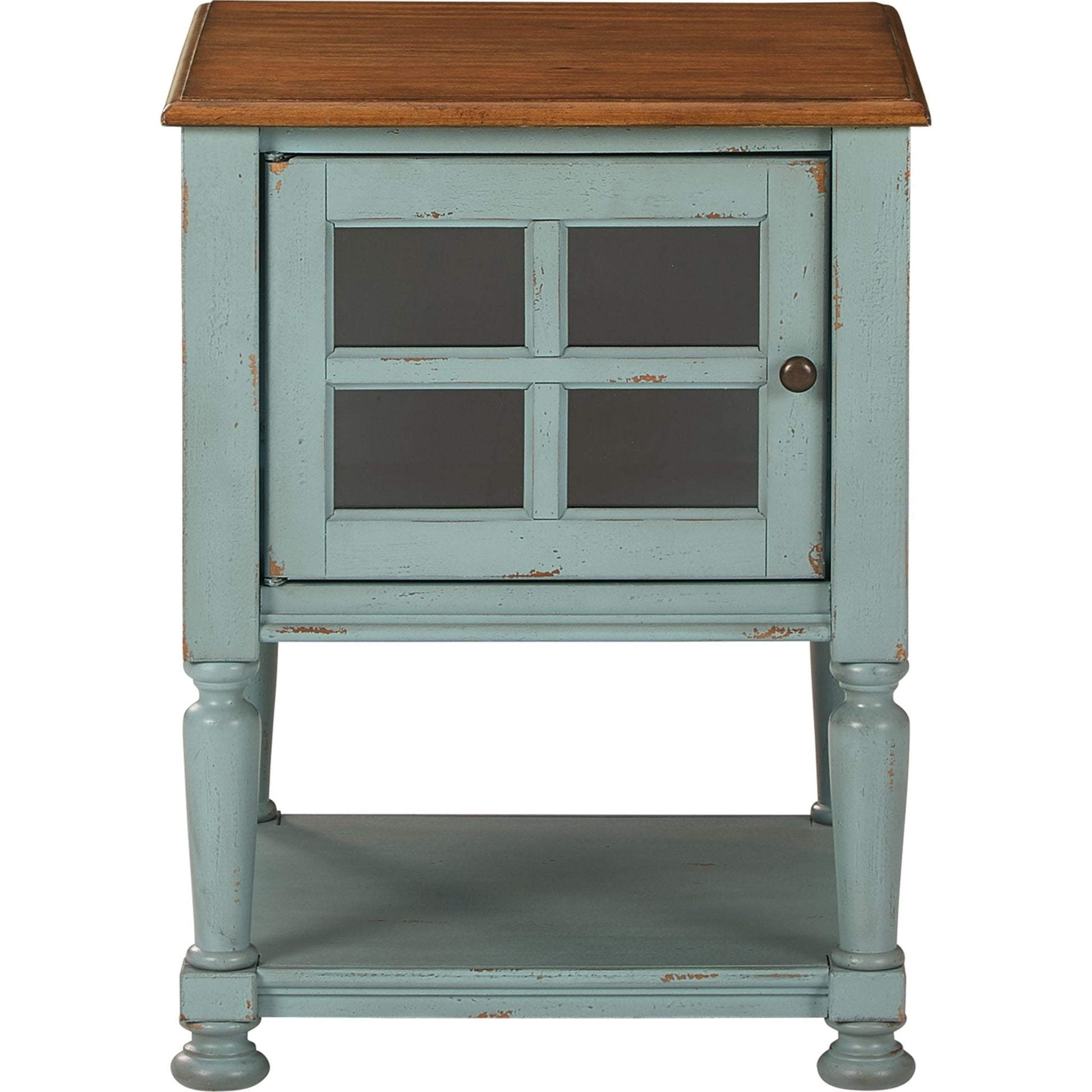 Mirimyn Accent Cabinet - Teal/Brown