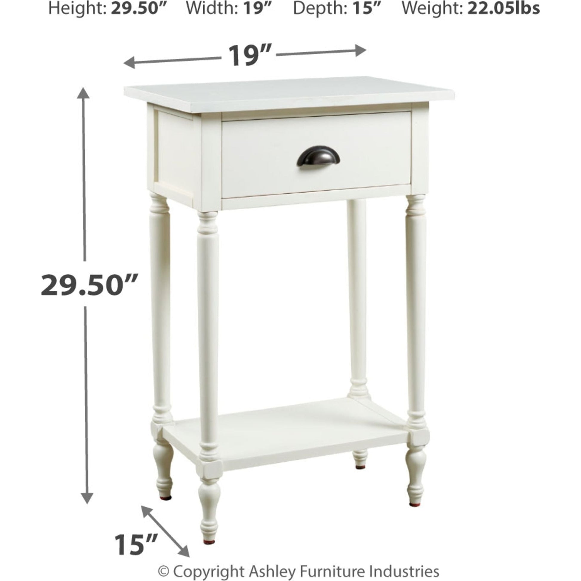 Juinville Accent Table - White
