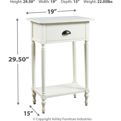 Juinville Accent Table - White