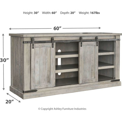 Carynhurst Large TV Stand - Whitewash