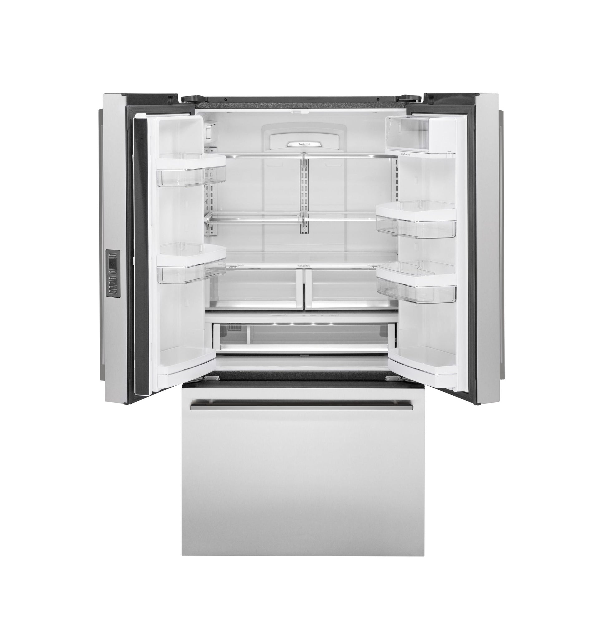 Monogram 36" Minimalist Free Standing French Door Stainless Steel Refrigerator -ZWE23ESNSS