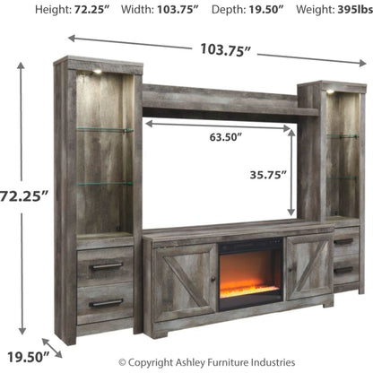 Wynnlow Entertainment / Fireplace - Gray
